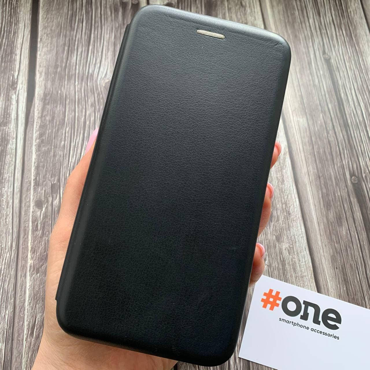 

Чехол книга для Realme 5 Pro с эко кожи с подставкой магнитом книжка на телефон реалми 5 про черная STN, Черный