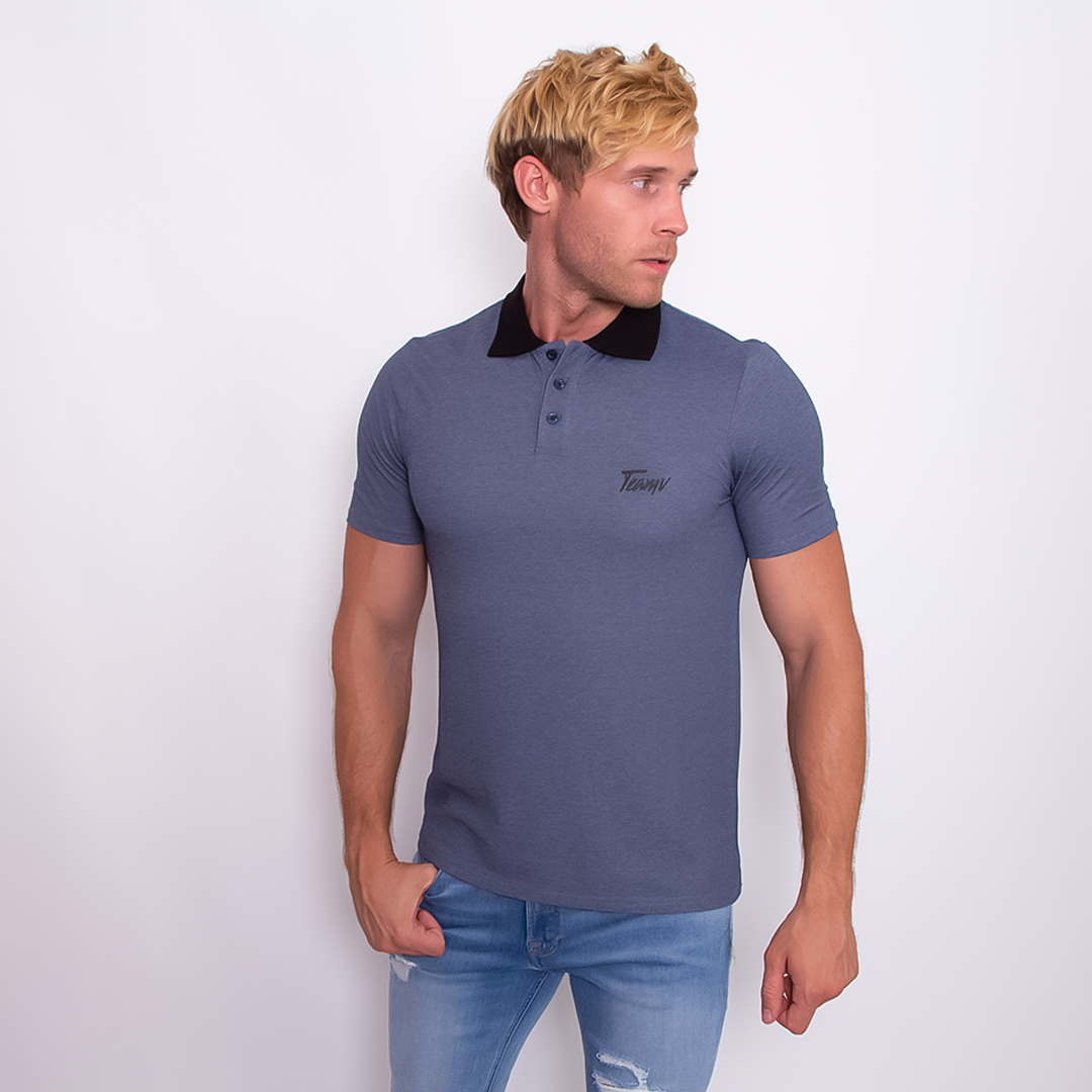 

Мужская футболка поло Teamv Classic Team Темно-синее XXL