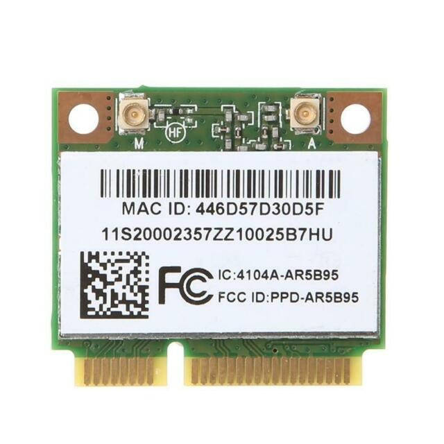 

Wi-fi модуль HalfSize Mini pcie Для Lenovo! Qualcomm Atheros AR5B95 (2 антенны!) 802.11 b,g,n , 150Mbps