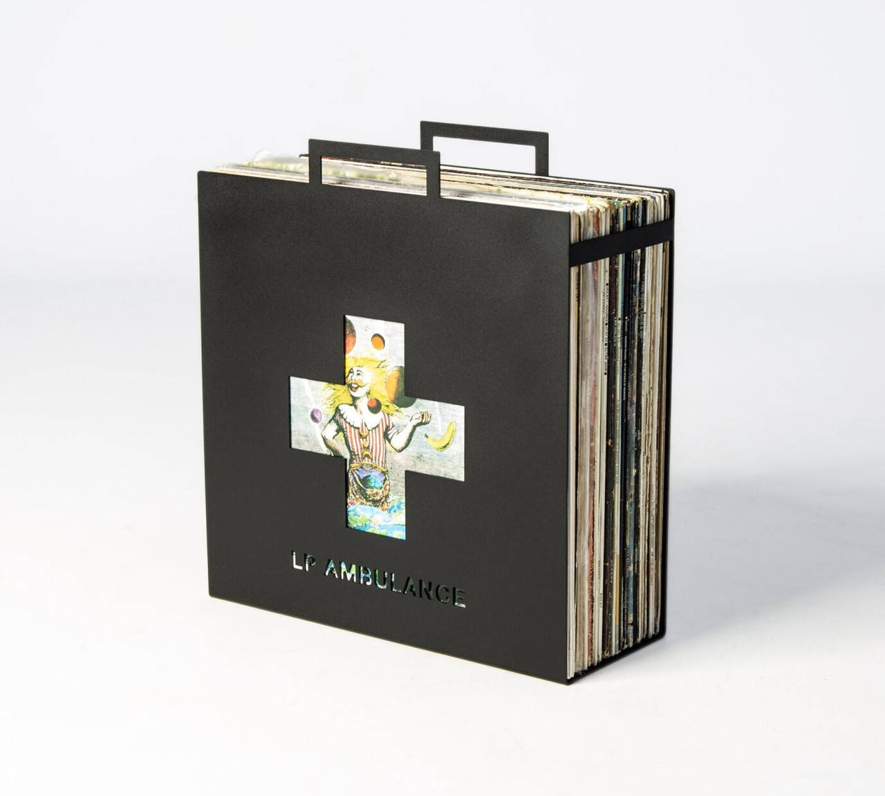 

Металлический контейнер для хранения виниловых пластинок LP Ambulance, Черный