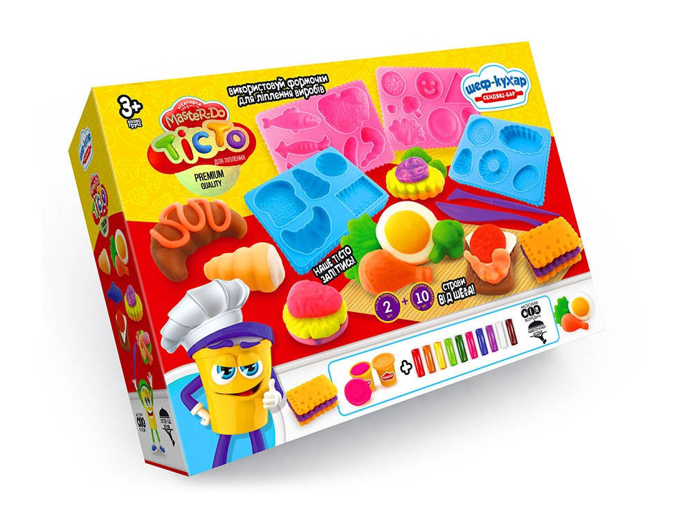 

Набор теста для лепки "Master Do" Шеф-повар Сендвич-бар Danko Toys, Разные цвета