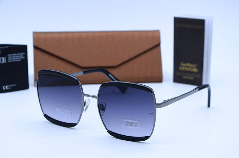 

Женские квадратные очки солнцезащитные Marco Venturi 878 c01, Темно-серый