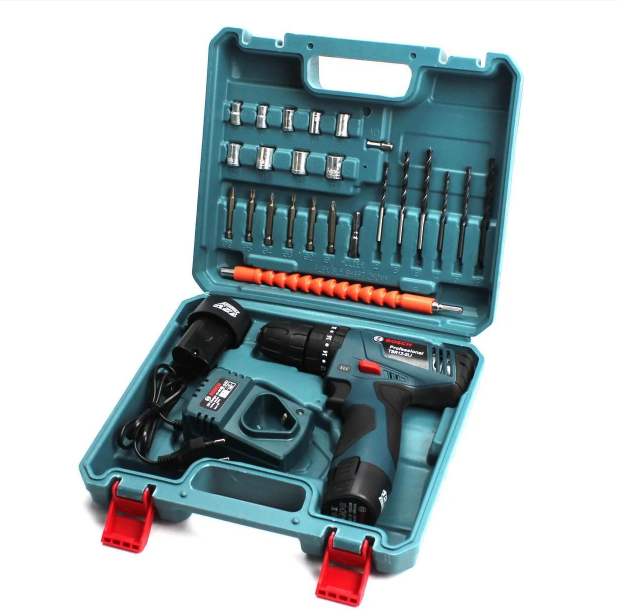 

Шуруповерт Bosch TSR12-2LI (12V 3Ah Li-Ion) с набором инструментов