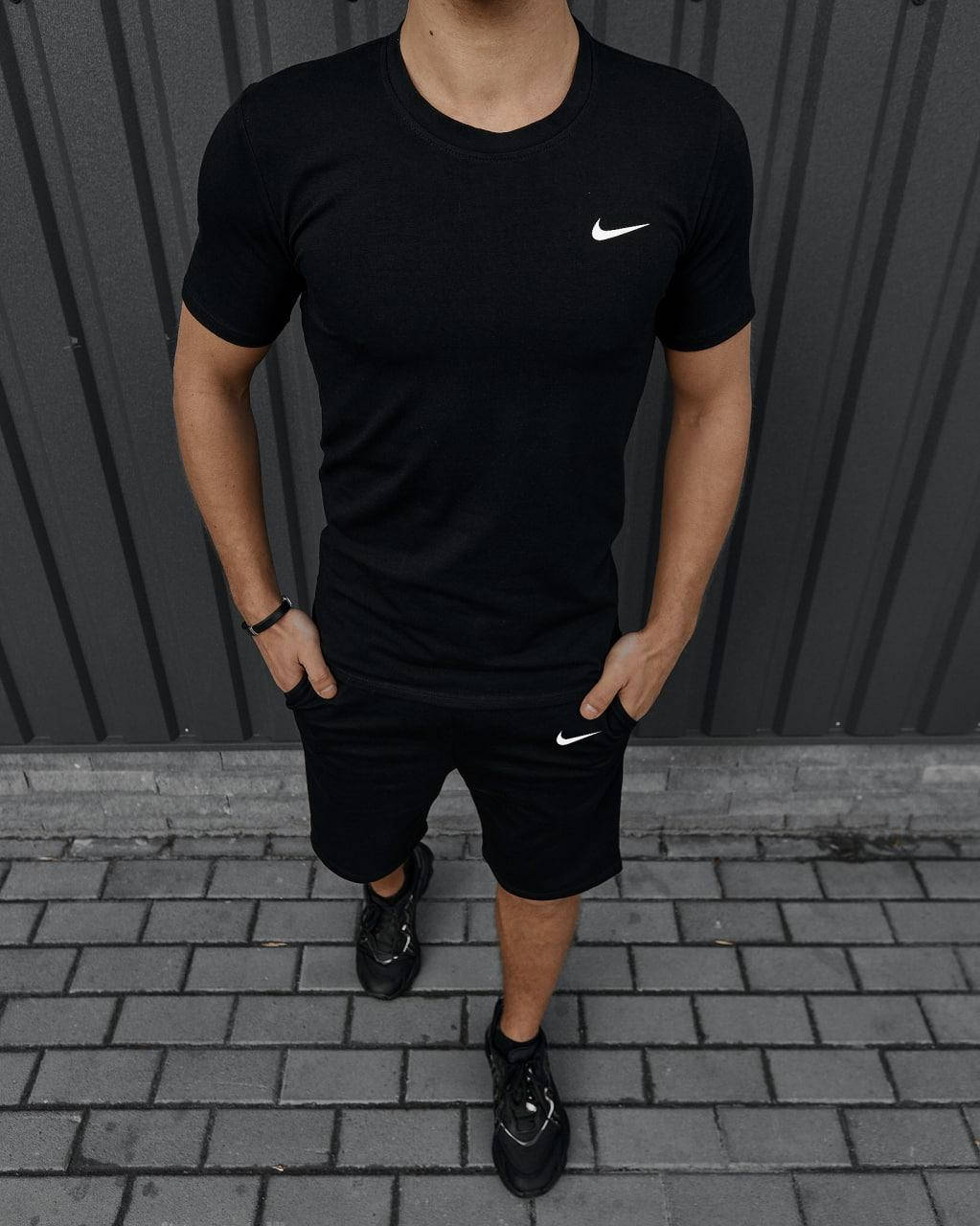 

Мужской Летний Комплект Nike в Черном Цвете | Футболка и Шорты Найк ( Черный )