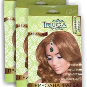 

Краска для волос на основе хны - пшеничный, Серия Триюга Хербал, Triuga Herbal, 25 гр