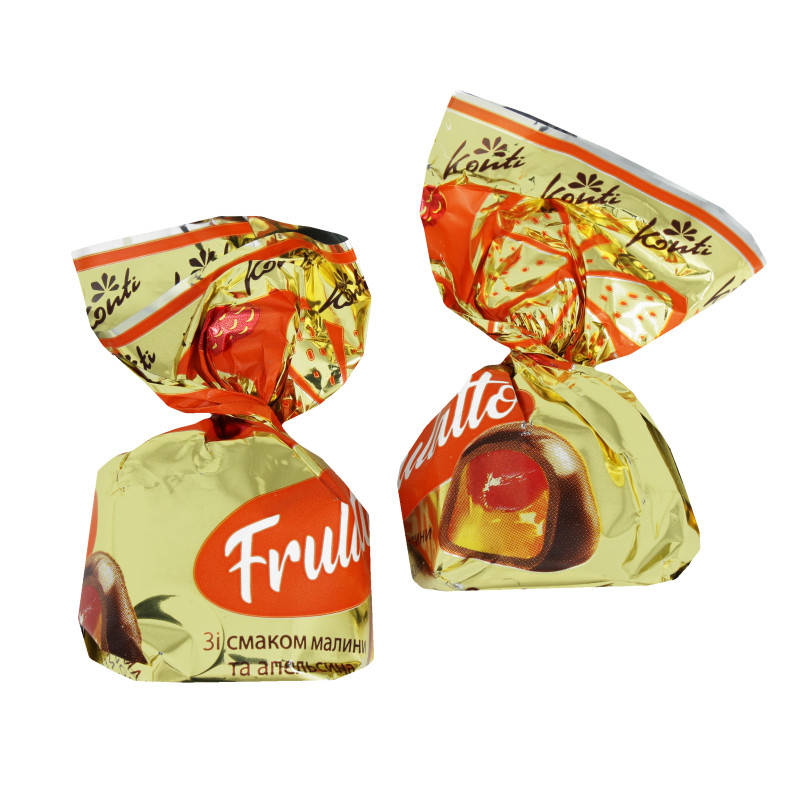 

Конфеты глазированые cо вкусом малины и апельсина Frullato ТМ Konti 500г