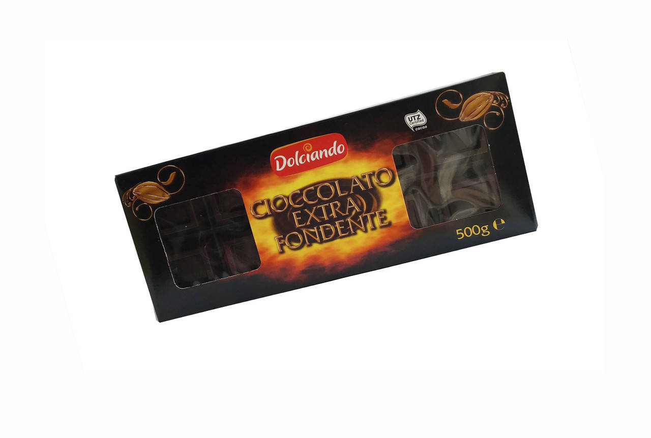 

Шоколад Dolciando 500g Чёрный Cioccolato Extra Fondente