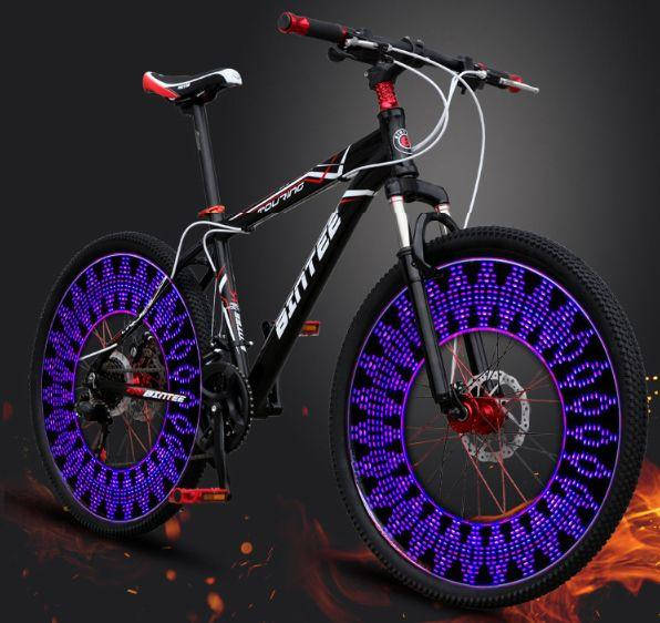 

Подсветка колес радуга 14 LED USB аккум на спицы велоподсветка габарит