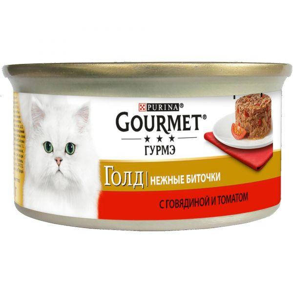 

Консерва Purina Gourmet Gold Ніжні биточки яловичина з томатами 85 г
