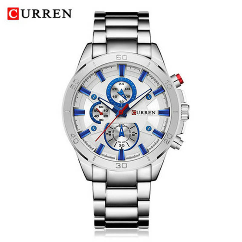 

Часы Curren мужские Steel-White Часы наручные, Мужские часы, Кварцевые часы