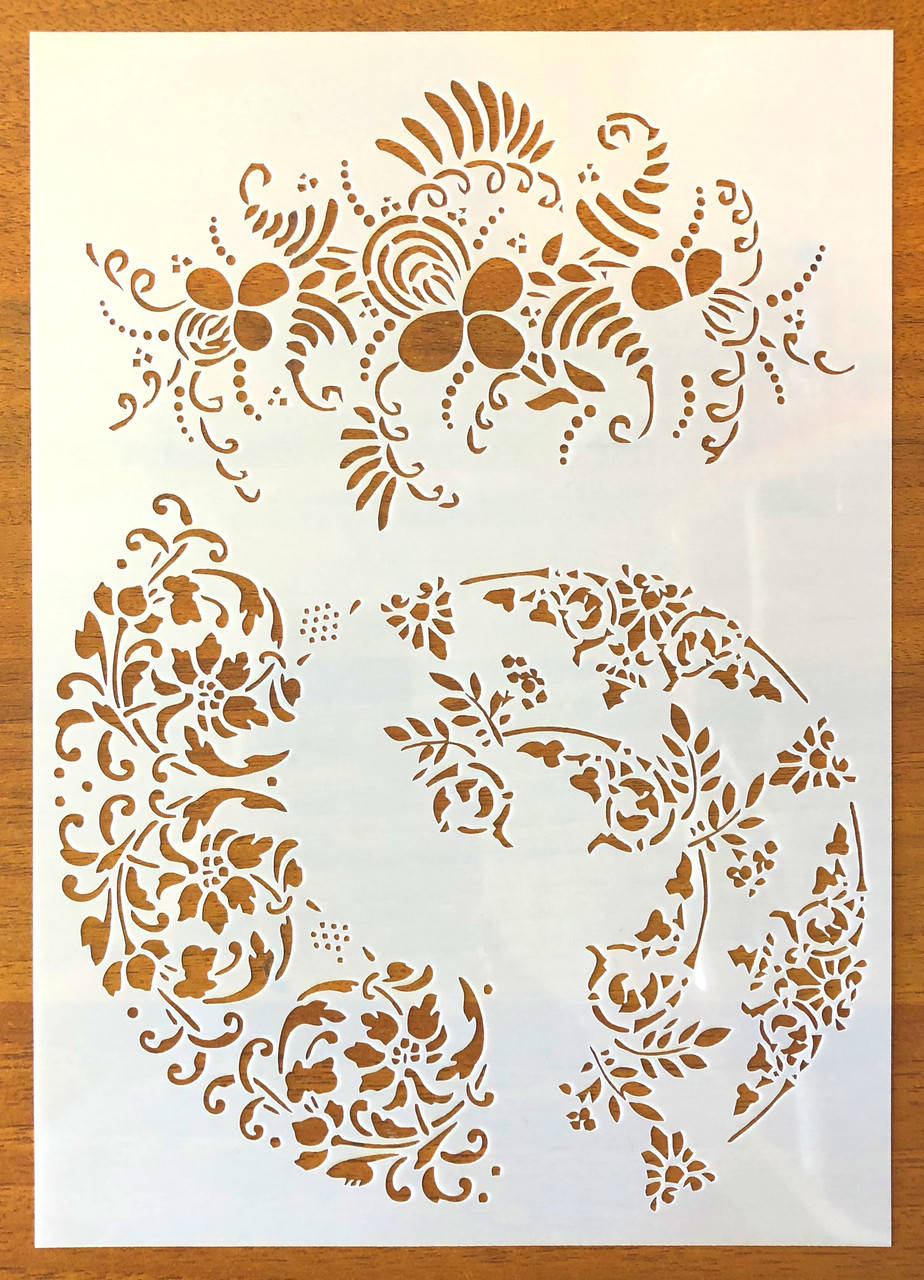 

Трафареты многоразовые 35 теснение штамп на стены шаблон УЗОРЫ Цветы для альбомов для скрапбукинга 29*20 см