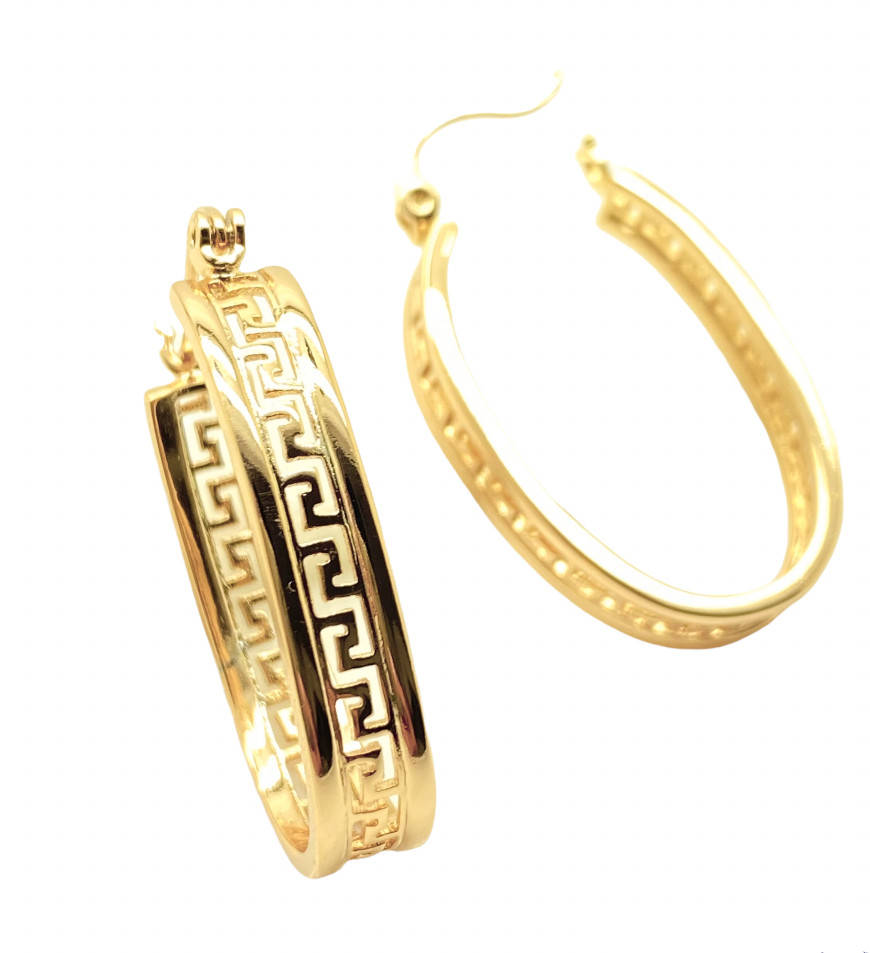 

Серьги гвоздики Xuping. 18k. 34х6 мм