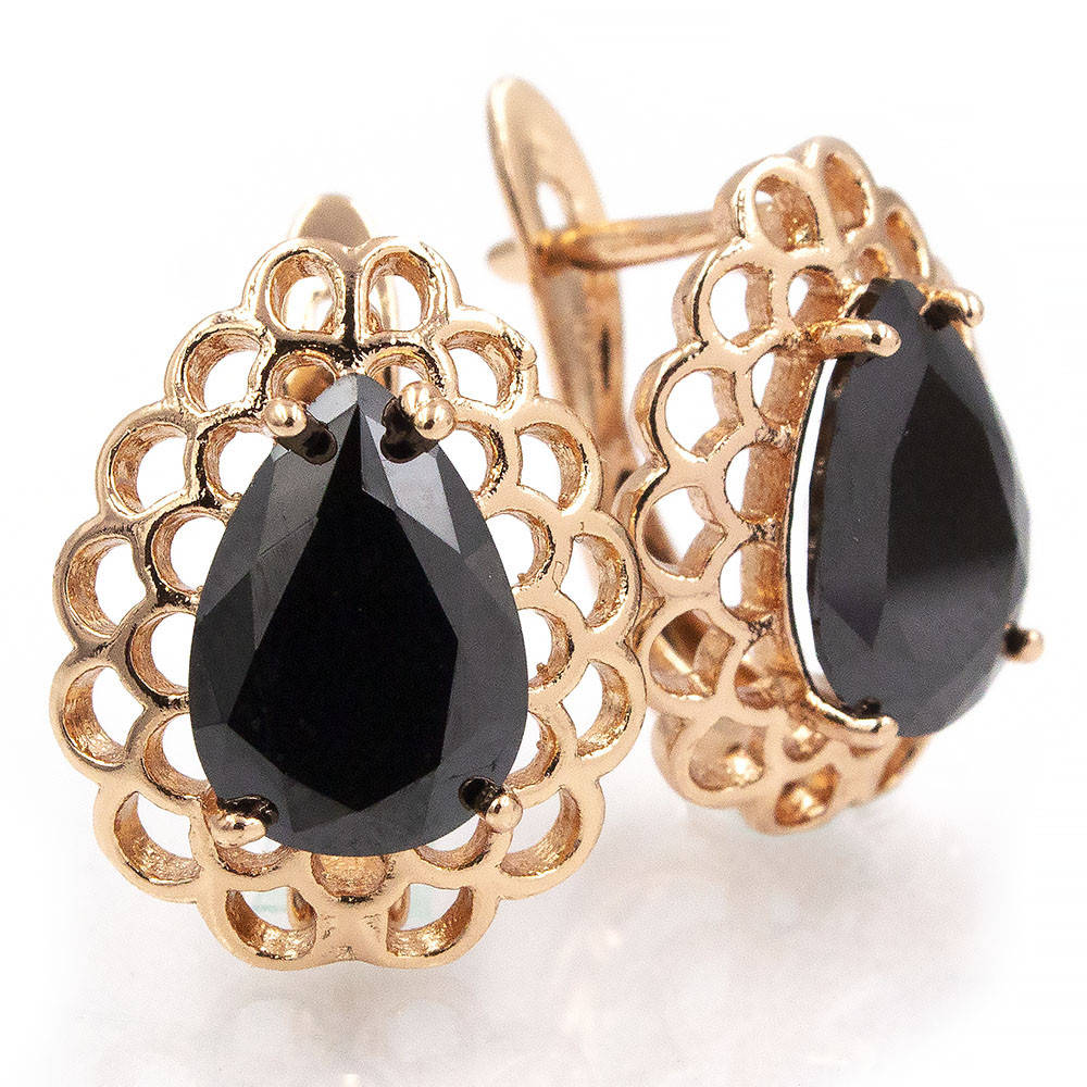 

Серьги 1,5 см черный (Медицинское золото)
