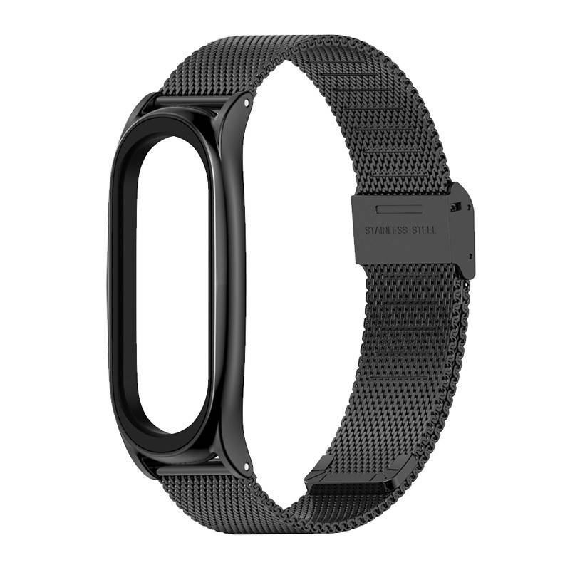

Mеталический ремешок Миланская Петля Milano Jobs Xiaomi Mi Band 6/5/4/3 черный (mrk3066)