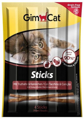 

GimCat Sticks Turkey мясные палочки с кроликом для кошек (4шт)