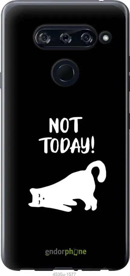 

Чехол на LG V40 ThinQ Уставший кот "4535u-1577-18101", Белый