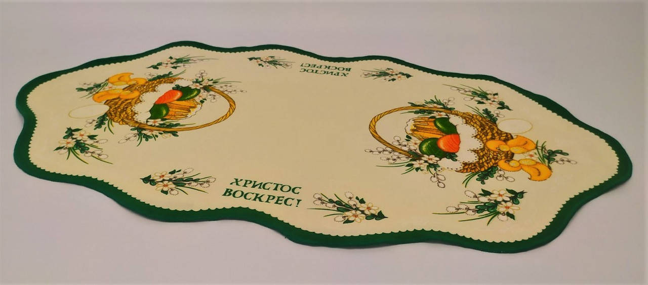 

Дорожка пасхальная 35х60 Print Easter Basket Green Cream, Зелёный