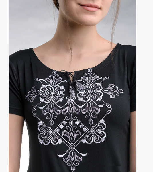 

Р-р 42 - 58, Футболка-вышиванка женская, вишиванка жіноча 48(L), Синий