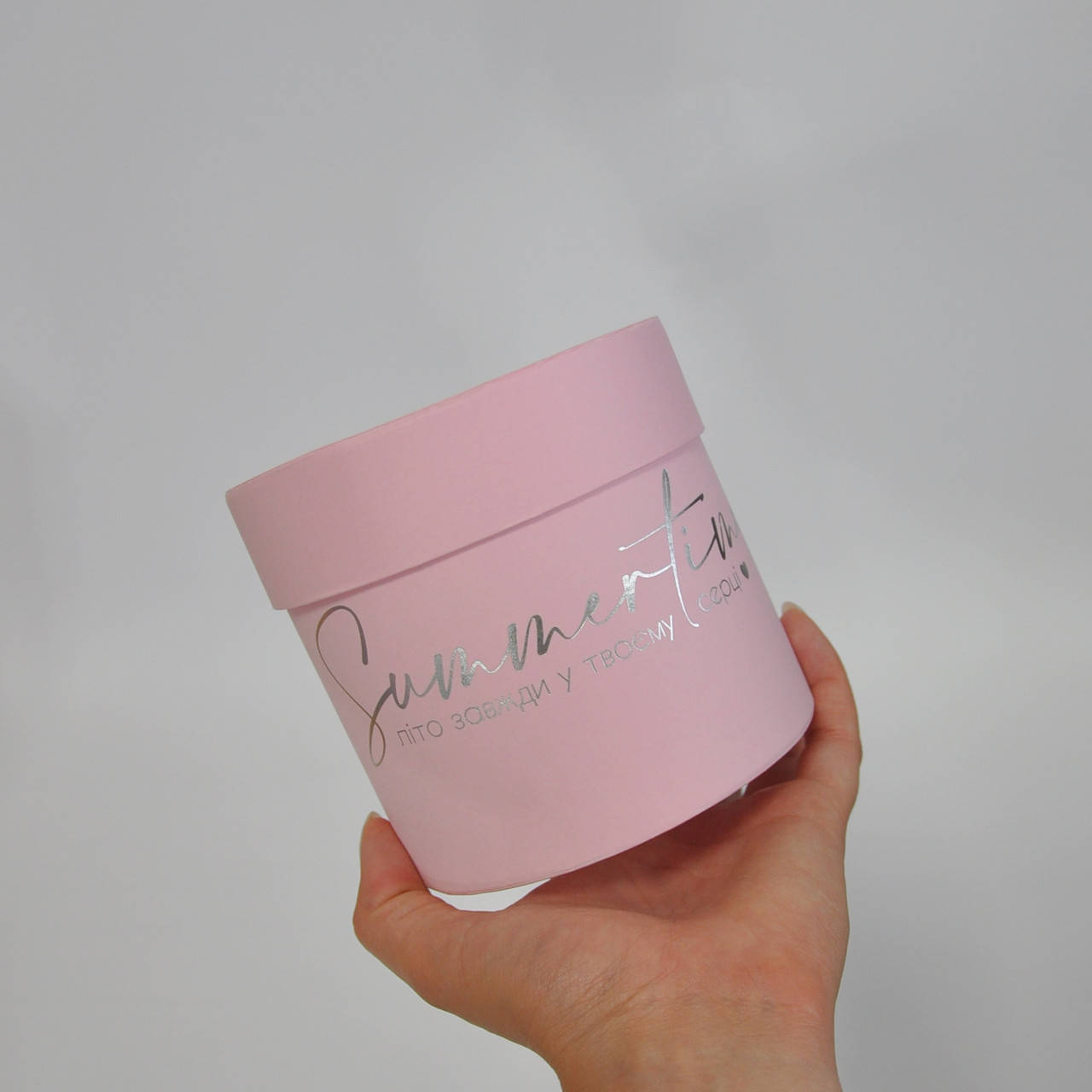 

Шляпная коробка "Summer time" d11 h10 (розовая)