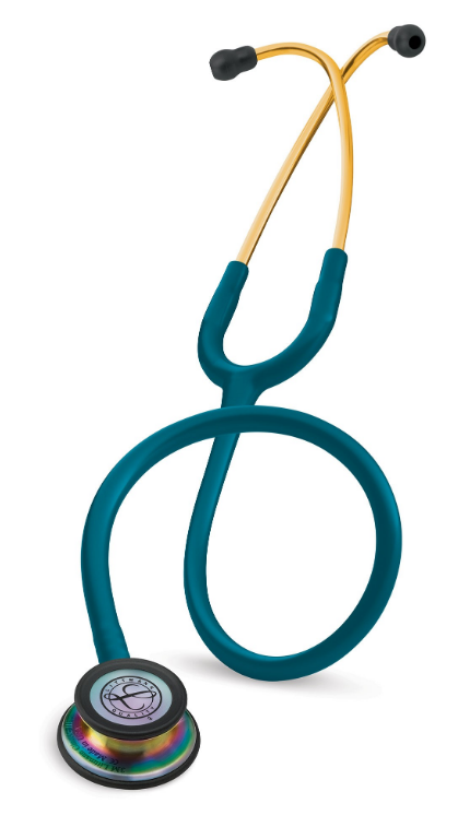 

Стетоскоп Littmann Classic III, лазурный с головкой цвета радуги, мод. 5807
