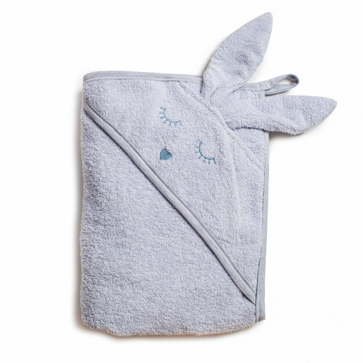 

Полотенце Twins Rabbit 100*100 капюшон с ушками grey