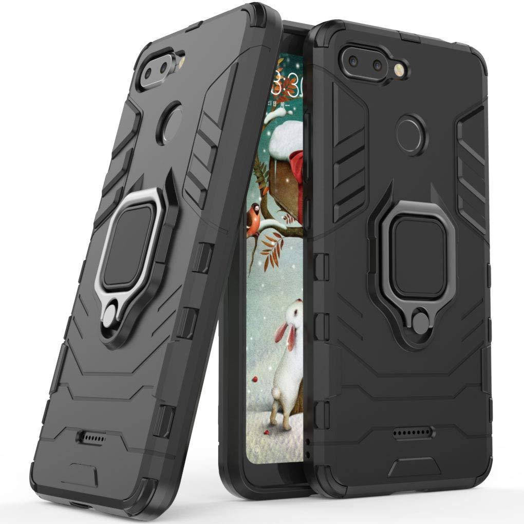 

Чехол Ring case для Xiaomi Redmi 6A бронированный бампер с кольцом черный
