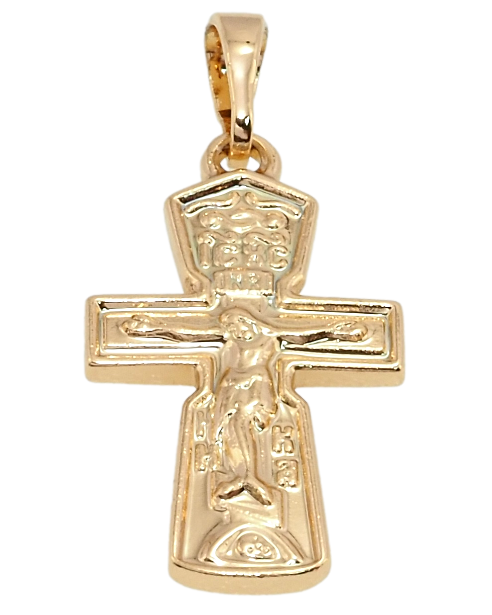 

Кулон Xuping Позолота 18K "Крест с Распятием" для цепочки до 5мм