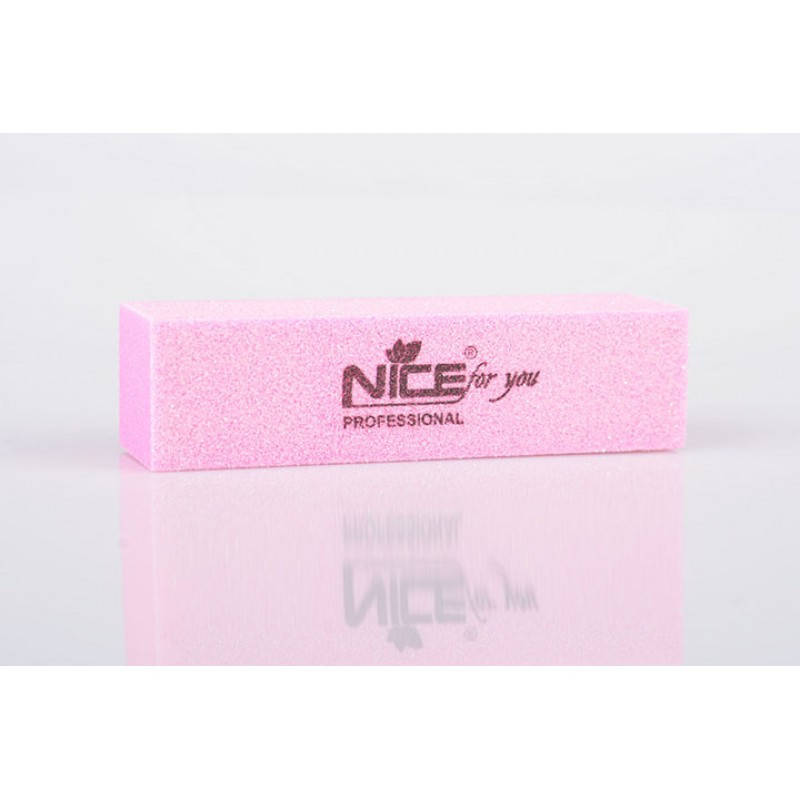 

Баф Nice for you для натуральных ногтей 120/120 розовый