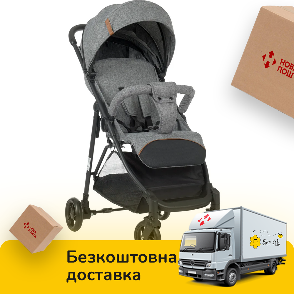 

Детская прогулочная коляска Bambi M 4249-2 Medium Gray, Светло-серый