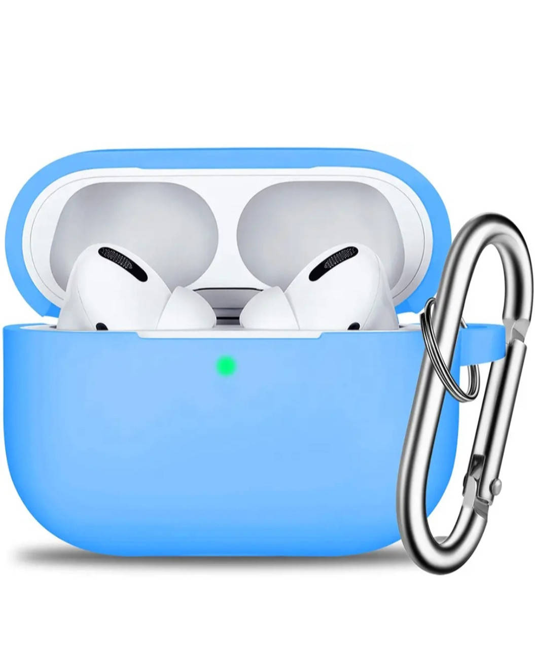

Чехол футляр для наушников AirPods Pro силиконовый голубой