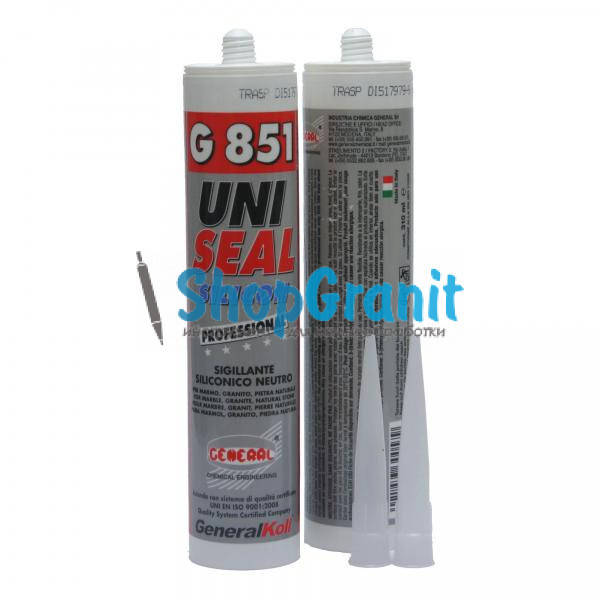 

Cиликоновый клей-герметик черный 310мл. Uniseal Silicone G 851 для камня, гранита и мрамора в нашем магазине