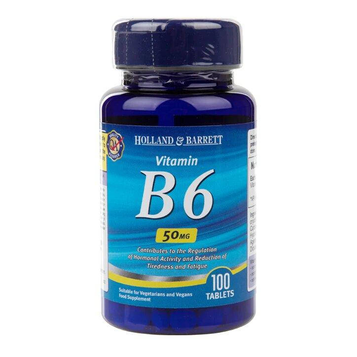 

Биологически активная добавка Holland & Barrett Vitamin B6 50 mg, 100 шт.