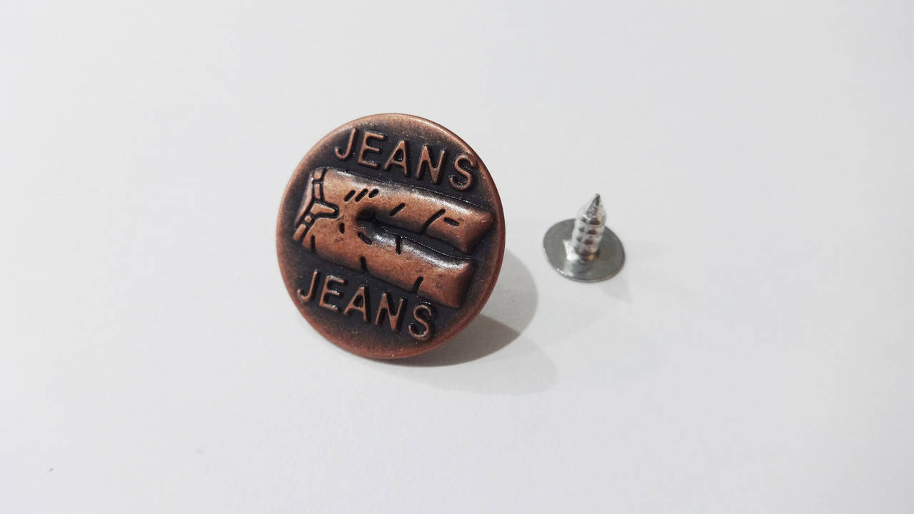 

Пуговицы болт джинсовые 20 мм Jeans антик