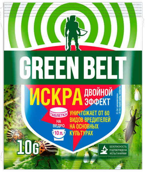 

Грин Белт. Инсектицидная таблетка Искра (двойной эффект), 10 г