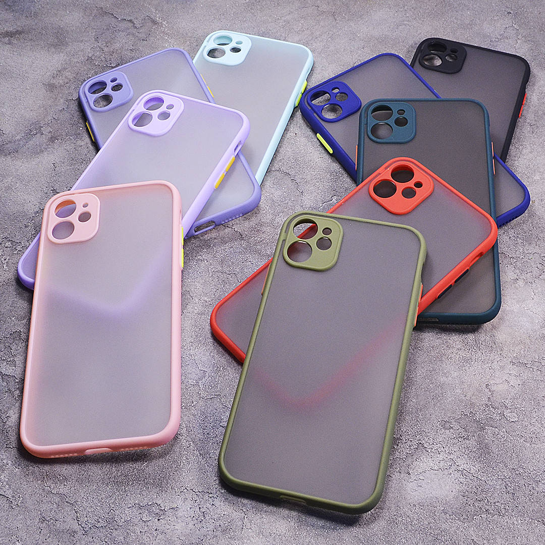 

Пластиковый чехол с цветными боками и защитой на камеру Apple iPhone 11
