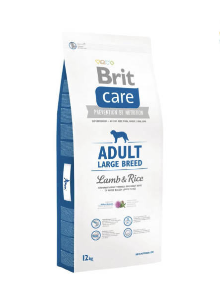 

Сухой корм для взрослых собак крупных пород Brit Care Adult Large Breed Lamb & Rice 12кг ягнёнок и рис