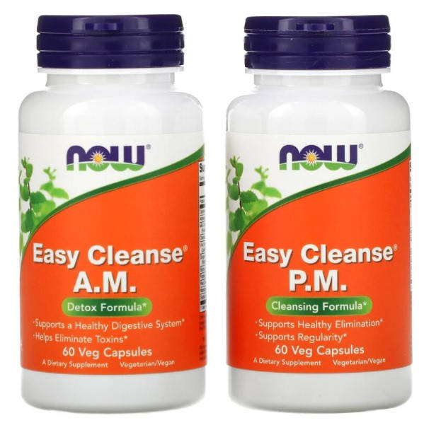 

Детокс легкое очищение организма Now Foods Easy Cleanse 2 бутылки по 60 капсул