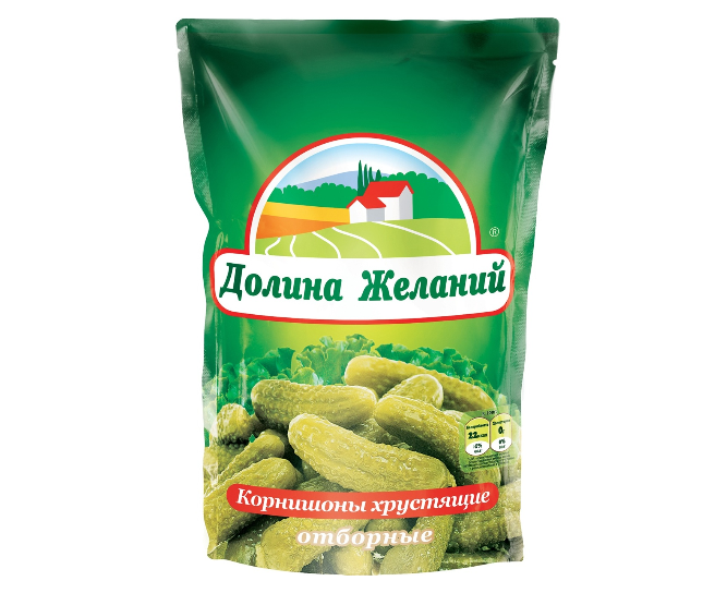 

Корнишоны хрустящие Долина Желаний , 500 мл ( 290г )