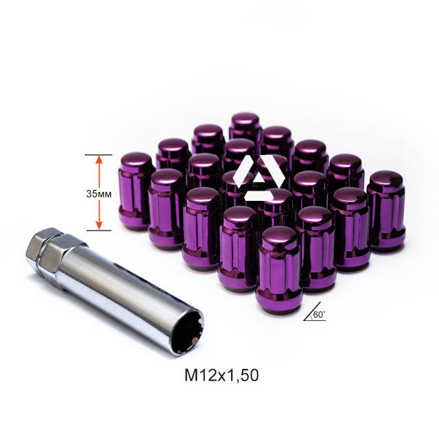 

Гайка колесная M12X1,50 Хром высота 35мм 6 лучей, закрытая