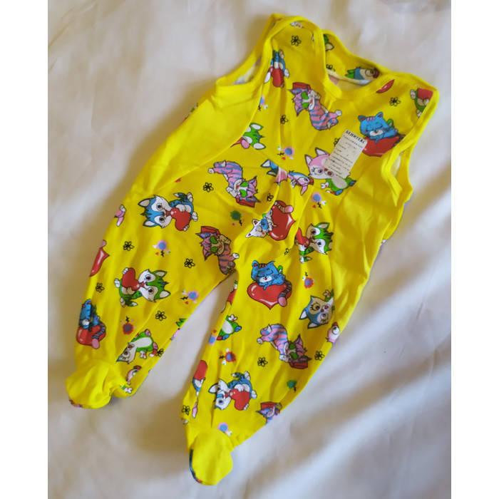 

Детские ползунки на кнопках на малышей р.74 - 6-9 мес. /15602/, Желтый