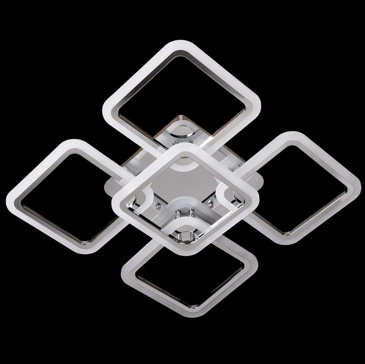 

Потолочная led люстра с пультом светодиодная 150W "Square" SL-5342/4+1 CR, Хром