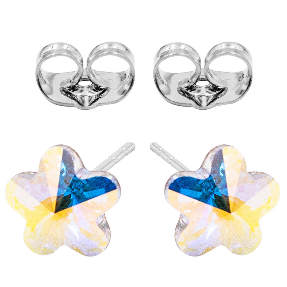 

Серьги-гвоздики Swarovski Цветок-камень 0,6 см (без основания) серебро 925