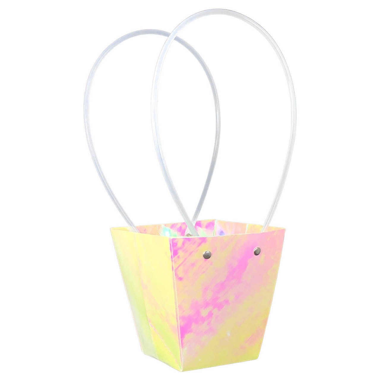 

Влагостойка сумка-трапеция для цветов, 13х12х34 см, перламутровая