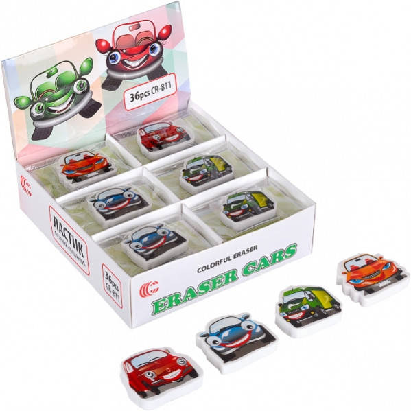 

Ластик МАШИНКА - 1шт, CR-811 «С» / стиральна гумка, Разные цвета
