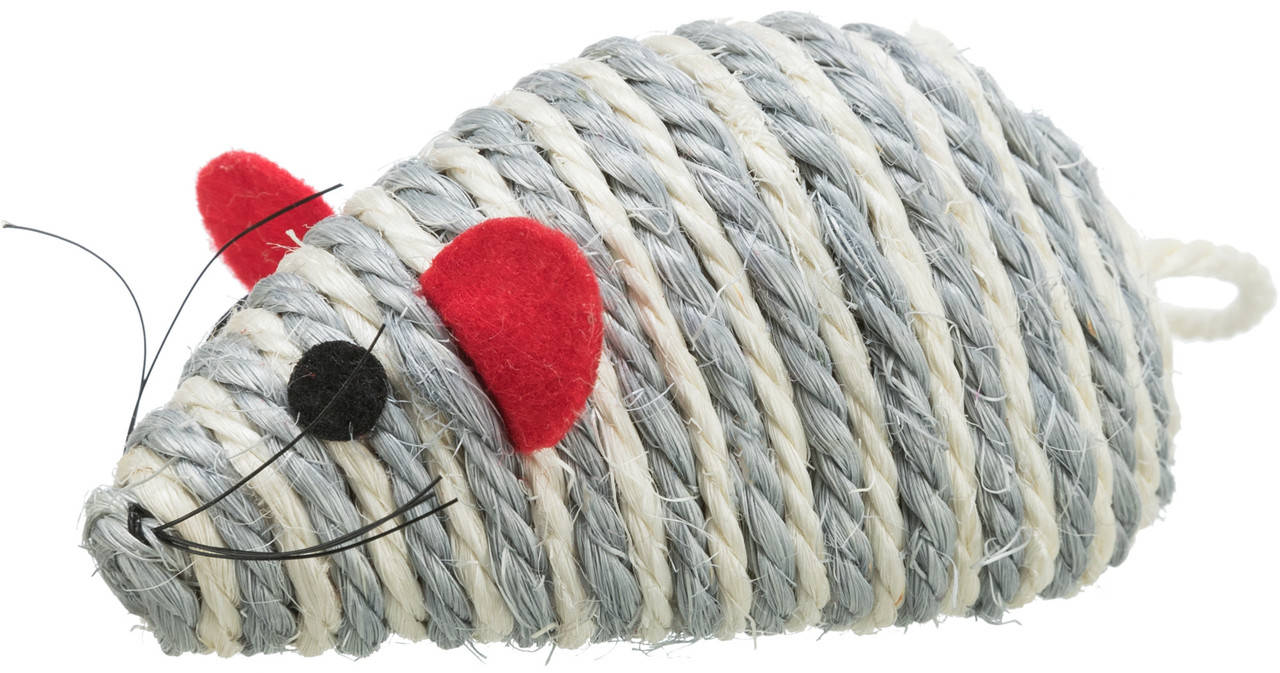 

Trixie TX-4074 мышь-сизаль с колокольчиком 10см для кошек