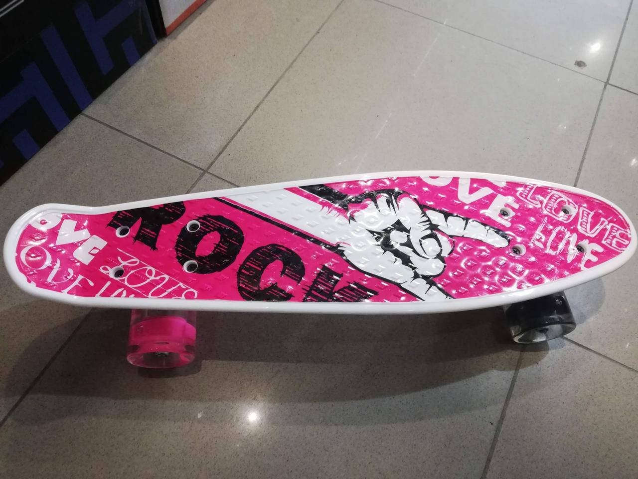 

Скейт Пенни борд (Penny board) 820-27 с рисунком, светящийся