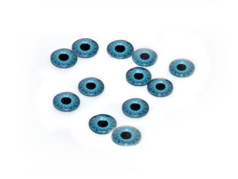 

Стеклянные глаза, голубые, 17 мм, пара