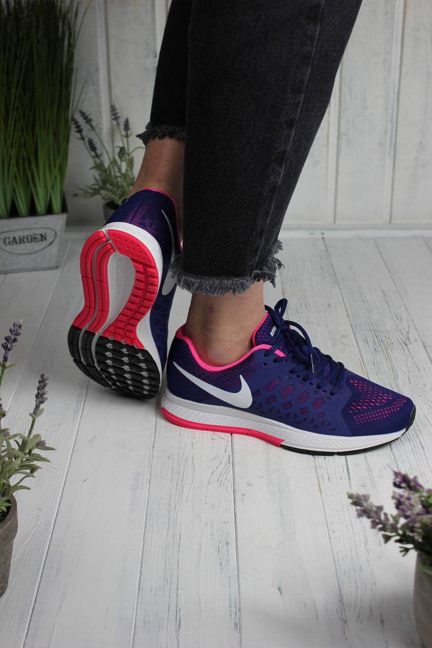 

Кроссовки женские Nike Air Zoom Pegasus синие сетка для бега 38, Фиолетовый
