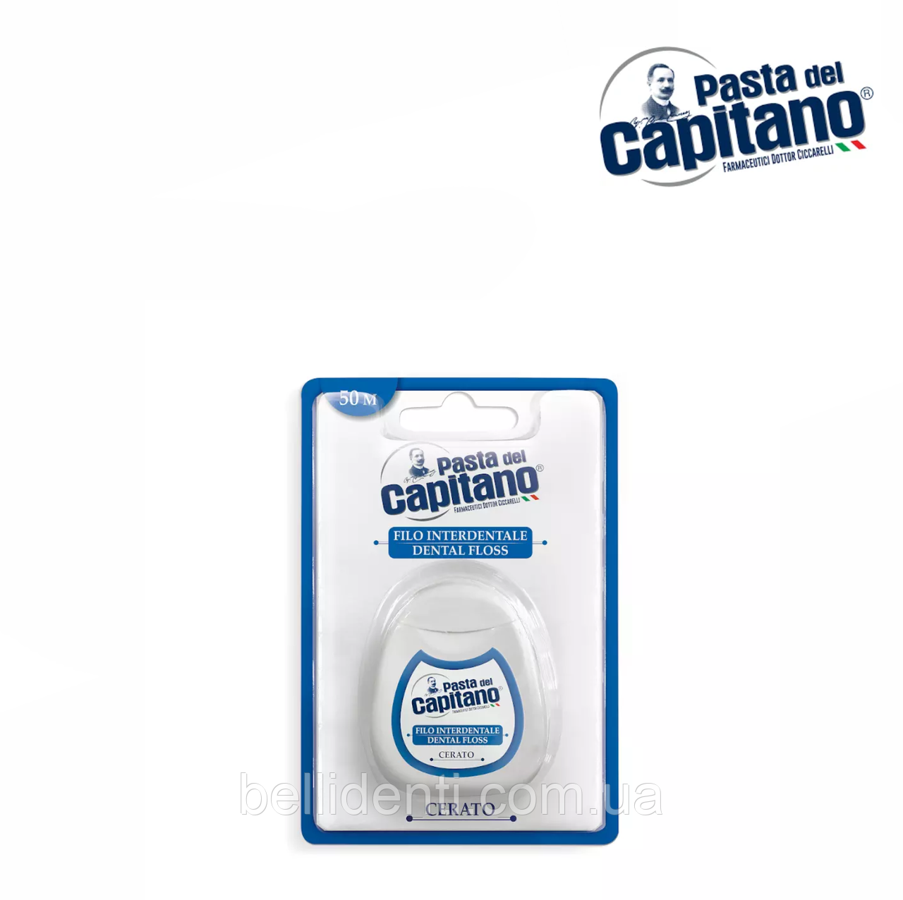 

Зубная нить Pasta Del Capitano Dental floss (50 метров), 1 шт