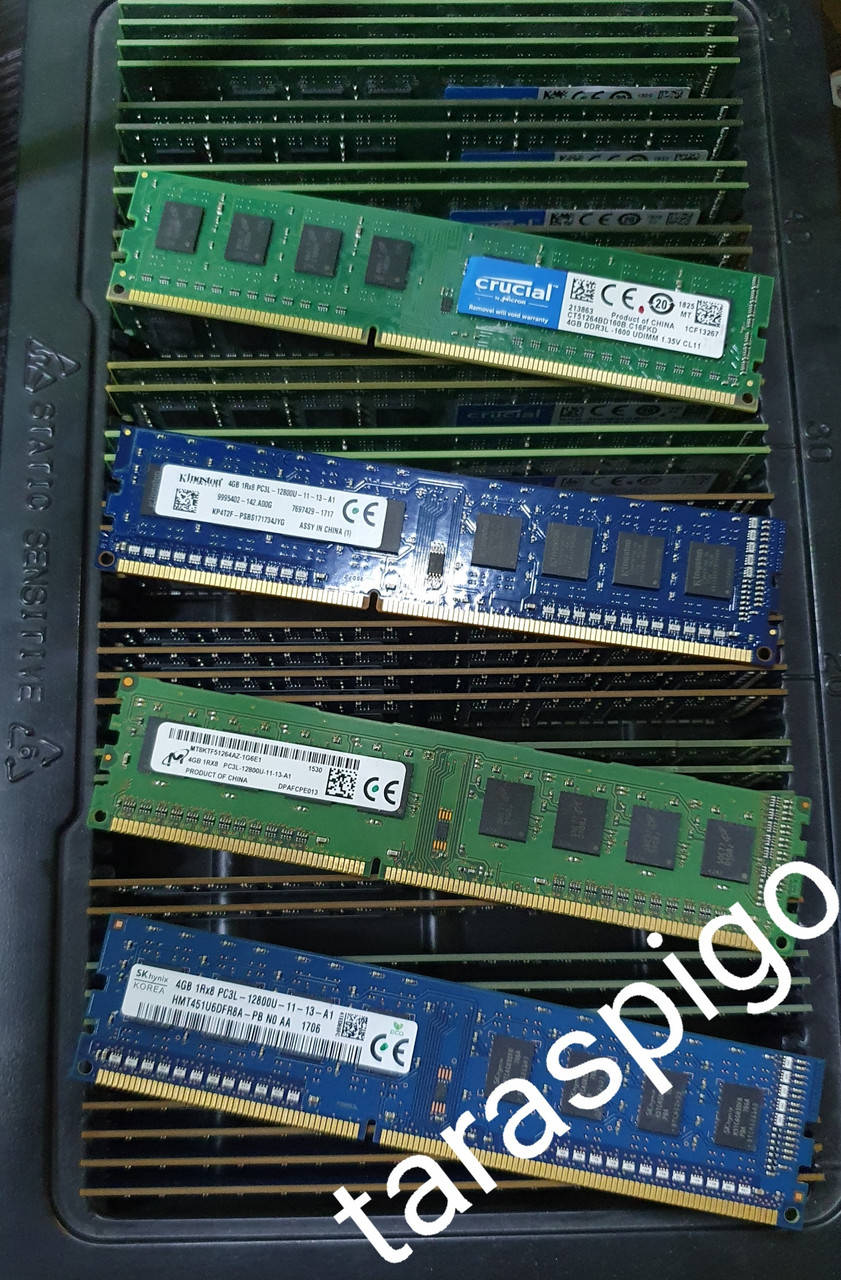 

Память для ПК DDR3L на 4GB (PC3L-12800) DDR3-1600 Intel/AMD 1.35/1.5v